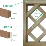 Onlywood Grigliato SU MISURA Maglia 10 cm - Crea il tuo pannello! - foto 3