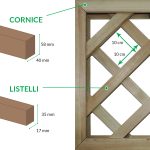 Grigliati in Legno SU MISURA Trattati - Maglia 10 cm-82668