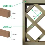 Onlywood Grigliato SU MISURA Maglia 12 cm - Crea il tuo pannello! - foto 4