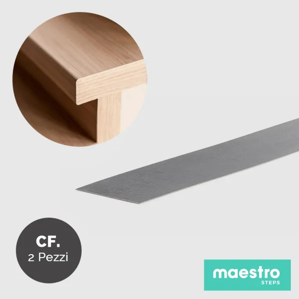BORDO DI FINITURA DARK GREY STONE Rivestimento per Scale Interne - Confezione 2 Pezzi-0