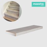GRADINO LIGHT GREY STONE Rivestimento Scale Interne Fai da te - Larghezza max 100 cm-0