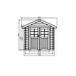 Casetta NIMES in legno IMPREGNATO 238 x 238 x 239 h. cm-27087