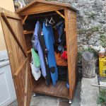 Armadio da Esterno in Legno Impregnato 90 x 96 x 183 cm-82410