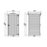 Armadio da Esterno in Legno Impregnato 90 x 96 x 183 cm-28198