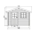 Casetta SOLOGNE in legno IMPREGNATO 298 x 298 x 239 h. cm-42275