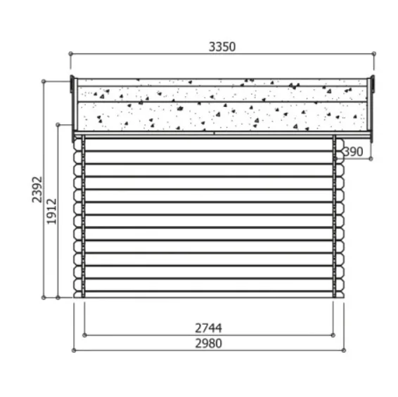 Casetta SOLOGNE in legno IMPREGNATO 298 x 298 x 239 h. cm-42276