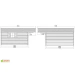 Casetta in legno CHAMONIX III 478 x 418 x 253 h. cm-25623