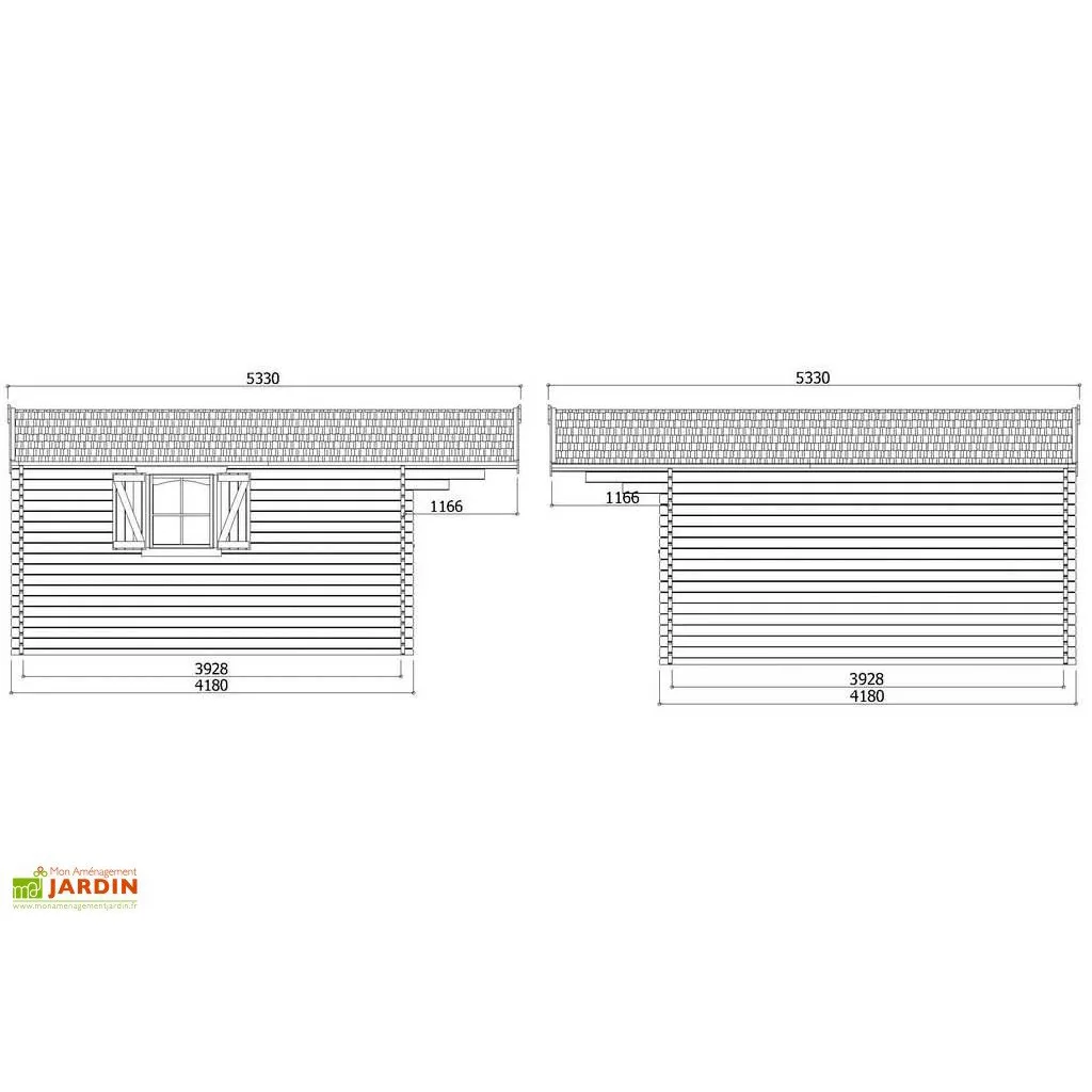Casetta in legno CHAMONIX III 478 x 418 x 253 h. cm-25623