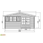 Casetta in legno CHAMONIX III 478 x 418 x 253 h. cm-25621