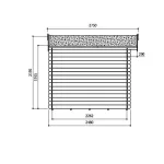 Casetta in legno GERA 248 x 248 x 218 h. cm-25588