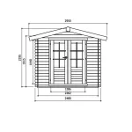 Casetta in legno GERA 248 x 248 x 218 h. cm-25586
