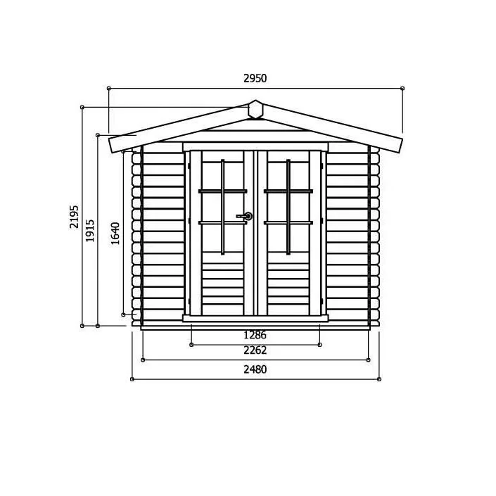Casetta in legno GERA 248 x 248 x 218 h. cm-25586