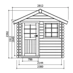 Onlywood Casetta in legno trattato LAVAL 238x198 sp.28 mm pavimento COMPRESO - foto 2