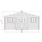 Casetta ZURICH in legno IMPREGNATO 508 x 388 x 239 h. cm-25617