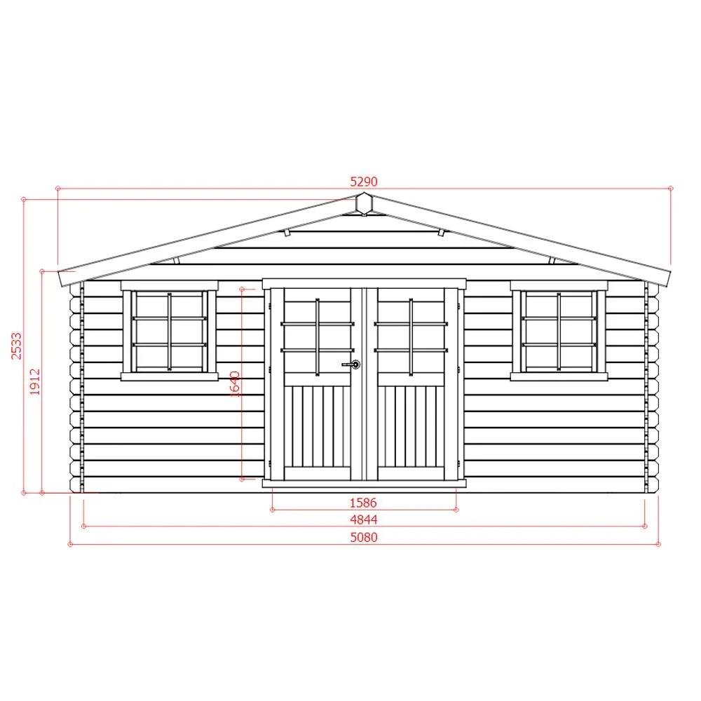 Casetta ZURICH in legno IMPREGNATO 508 x 388 x 239 h. cm-25617