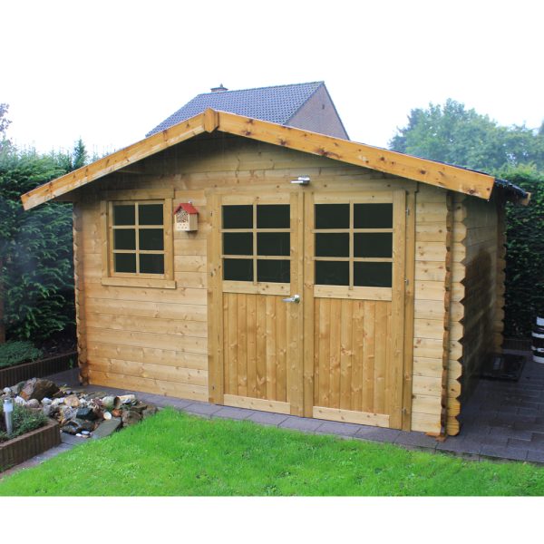 Casetta CHIMAY in legno IMPREGNATO 358 x 298 x 239 h. cm-0