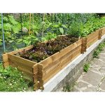 Onlywood Orto Rialzato Legno 3 Scomparti in Pino Trattato 140 x 60 x 36 h. cm-48546