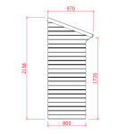 Legnaia da esterno Doppia 320 x 80 x 215 h. cm in legno trattato-35998