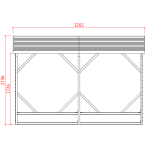 Legnaia da esterno Doppia 320 x 80 x 215 h. cm in legno trattato-35997