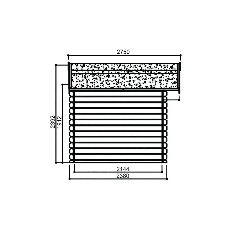 Casetta NIMES in legno IMPREGNATO 238 x 238 x 239 h. cm-27088
