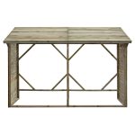 Legnaia da esterno Doppia 320 x 80 x 215 h. cm in legno trattato-90199