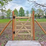 Cancello in Legno modello RUSTICO Impregnato in Autoclave 100 x 120 cm-0