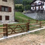 Cancello in Legno modello RUSTICO Impregnato in Autoclave 300 x 120 cm-35120