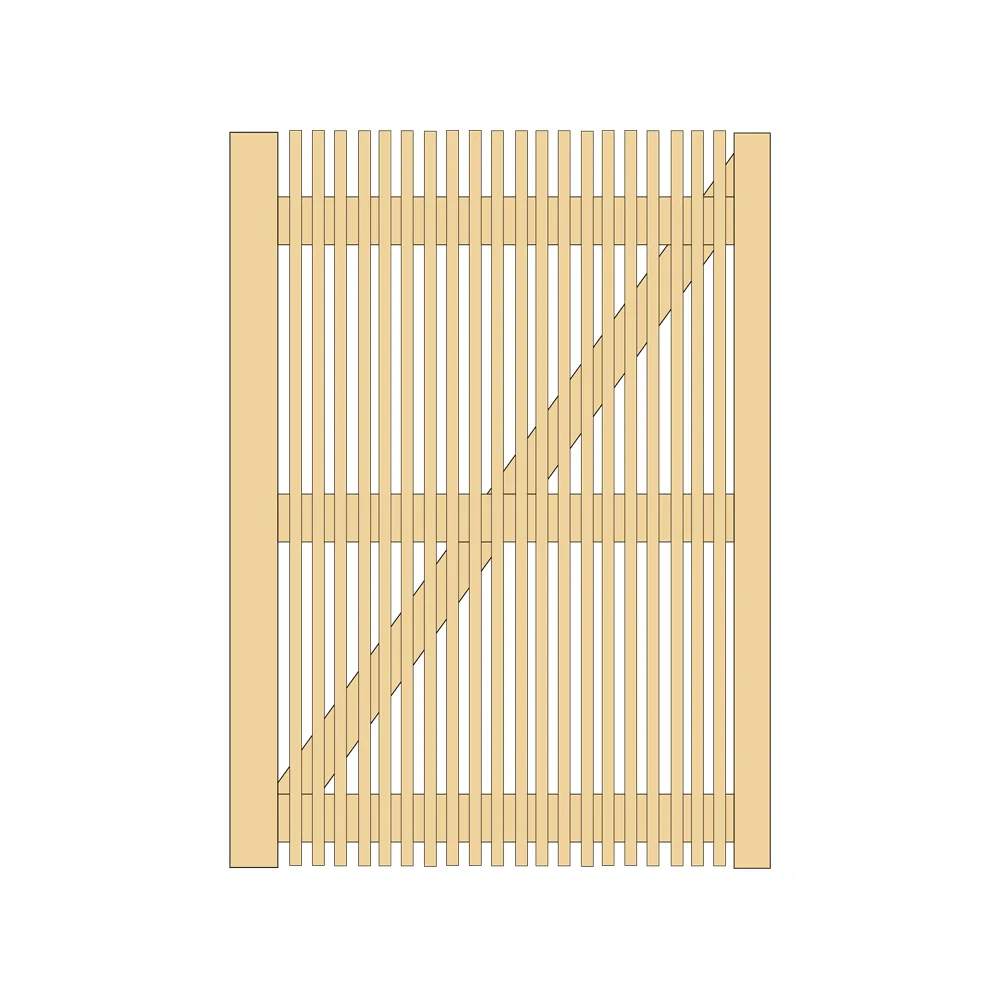 Cancello in Legno Pedonale modello ANTWERP 100 x 180 cm-27239