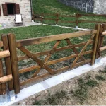 Cancello in Legno modello RUSTICO Impregnato in Autoclave 200 x 120 cm - foto 6