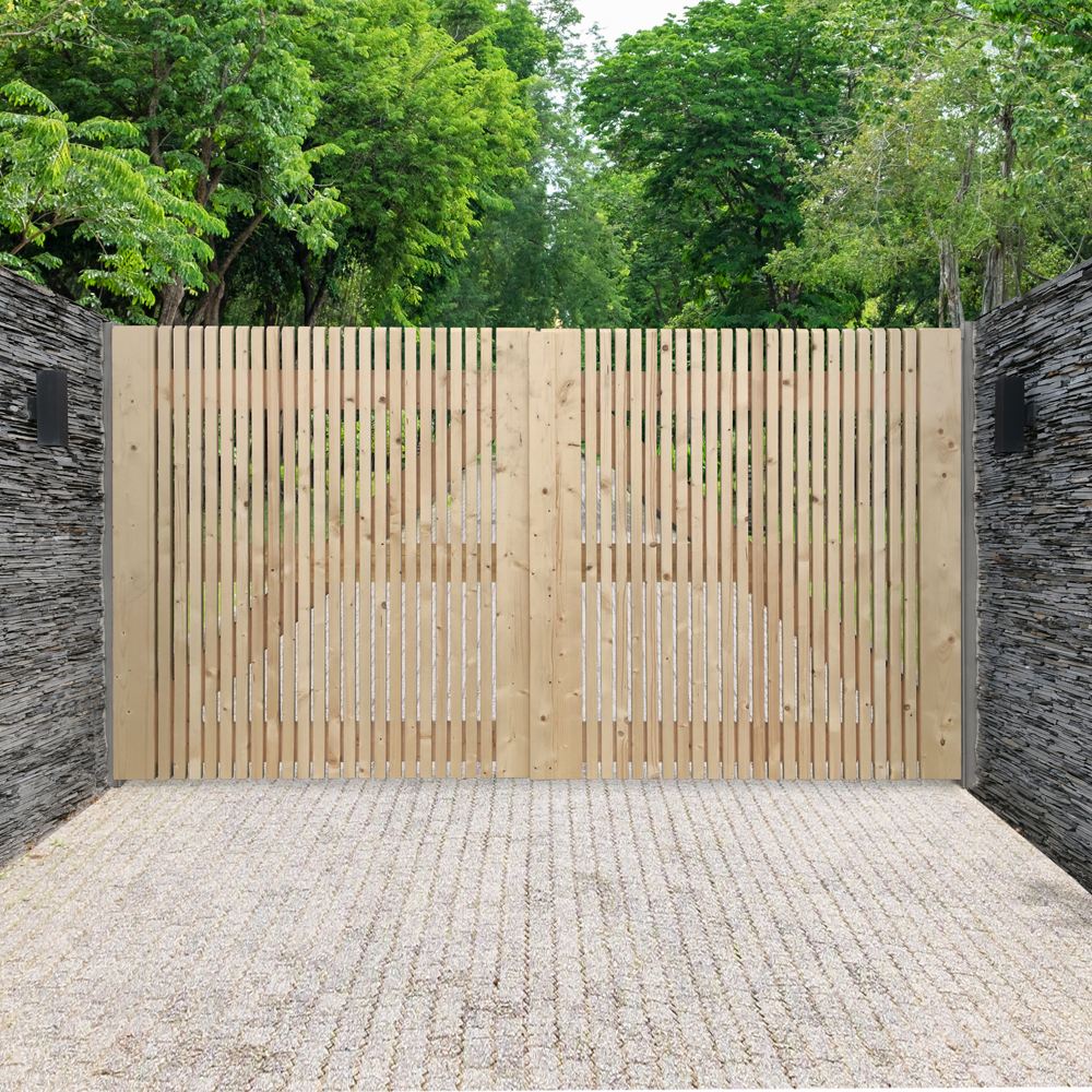 Cancello in Legno Doppio modello ANTWERP 300 x 180 cm-0 Cancello in Legno Doppio modello ANTWERP 300 x 180 cm-0