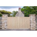 Cancello in Legno Doppio modello OSTEND 350 x 180 cm-0