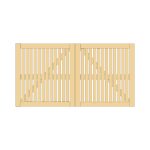 Cancello in Legno Doppio modello OSTEND 350 x 180 cm-27242