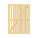 Cancello in Legno Pedonale modello OSTEND 100 x 180 cm - foto 2