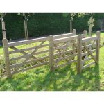 Cancello in Legno modello RUSTICO Impregnato in Autoclave 200 x 120 cm-27584