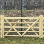 Cancello in Legno modello RUSTICO Impregnato in Autoclave 250 x 120 cm-27580