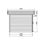 Casetta in legno ARHUS 655 x 241 x 220 h. cm con pergola - Carico neve 30 kg/mq-26927