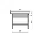 Casetta in legno BERGEN 240 x 201 x 255 h. cm-26908