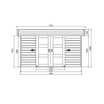 Casetta in legno STOCKHOLM 360 x 241 x 218 h. cm-26936