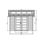 Casetta in legno MILANO 298 x 298 x 263 h. cm-26968