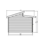 Casetta in legno MILANO 298 x 298 x 263 h. cm-26970