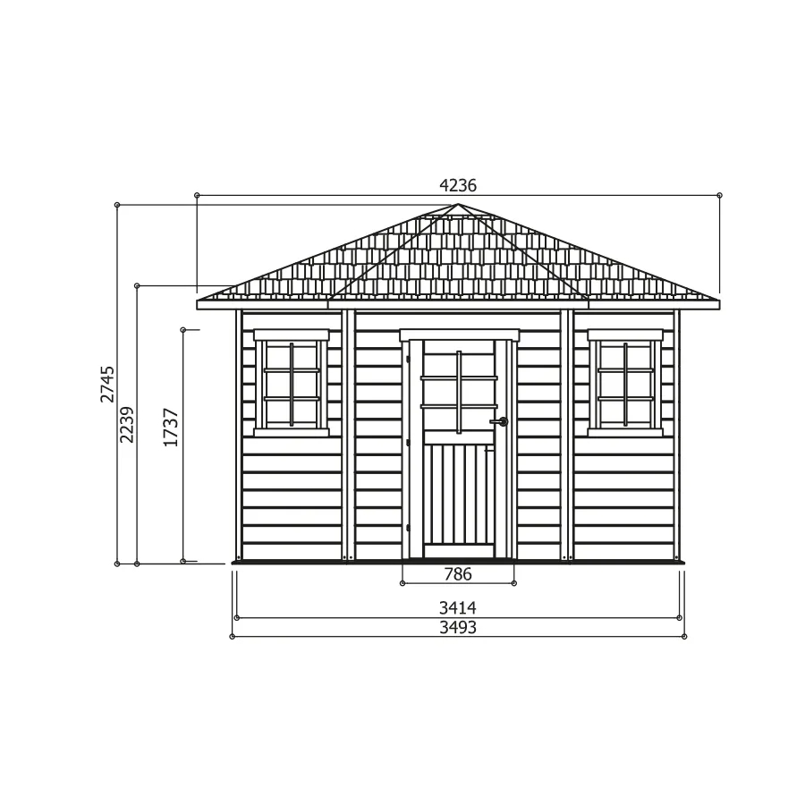 Casetta in legno NANCY 255 x 255 x 274 h. cm-26976