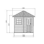 Casetta in legno NANCY 255 x 255 x 274 h. cm-26974