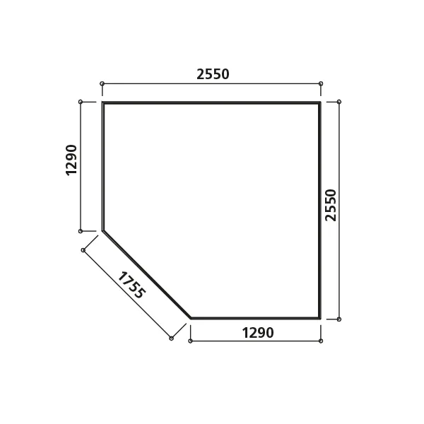 Casetta in legno NANCY 255 x 255 x 274 h. cm-26977