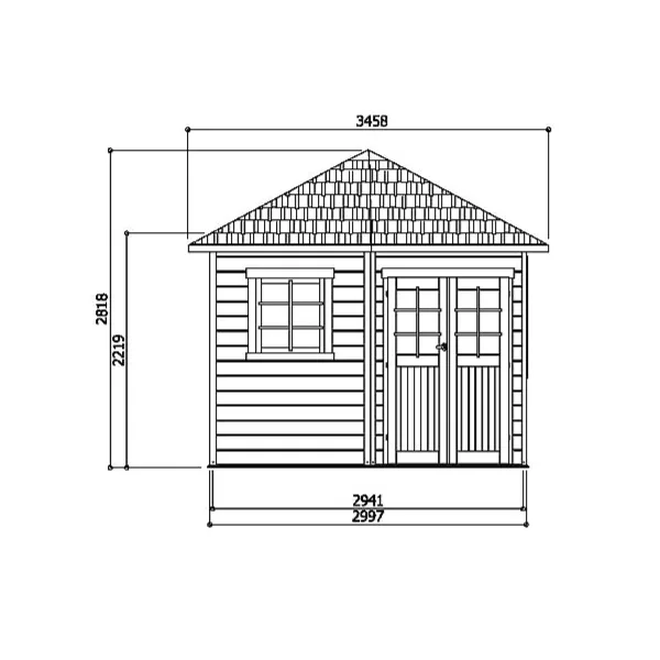 Casetta in legno NANCY 305 x 305 x 281 h. cm-26985