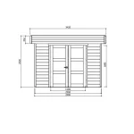 Casetta in legno ODENSE 299 x 299 x 232 h. cm-26945