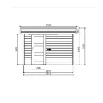 Casetta in legno OSLO 301 x 201 x 255 h. cm-26917