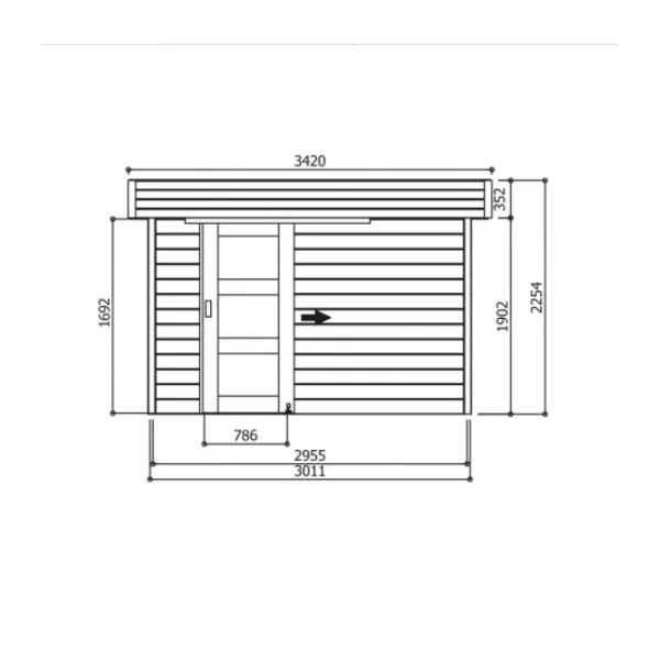 Casetta in legno OSLO 301 x 201 x 255 h. cm-26917