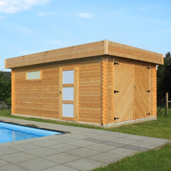 Garage-Box MODERN 358 x 538 x 256 h. cm con porte battenti-0