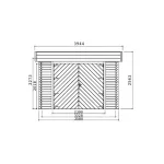 Garage-Box MODERN 358 x 538 x 256 h. cm con porte battenti-27007