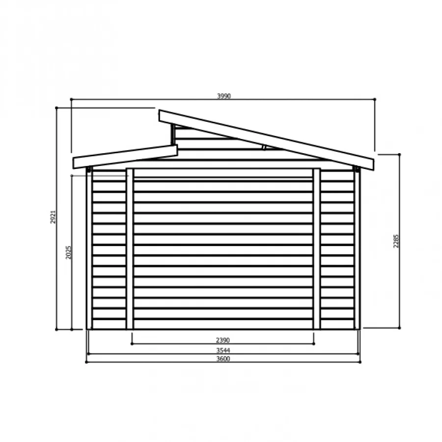 Garage-Box TORINO 360 x 570 x 292 h. cm con portone motorizzato-27014